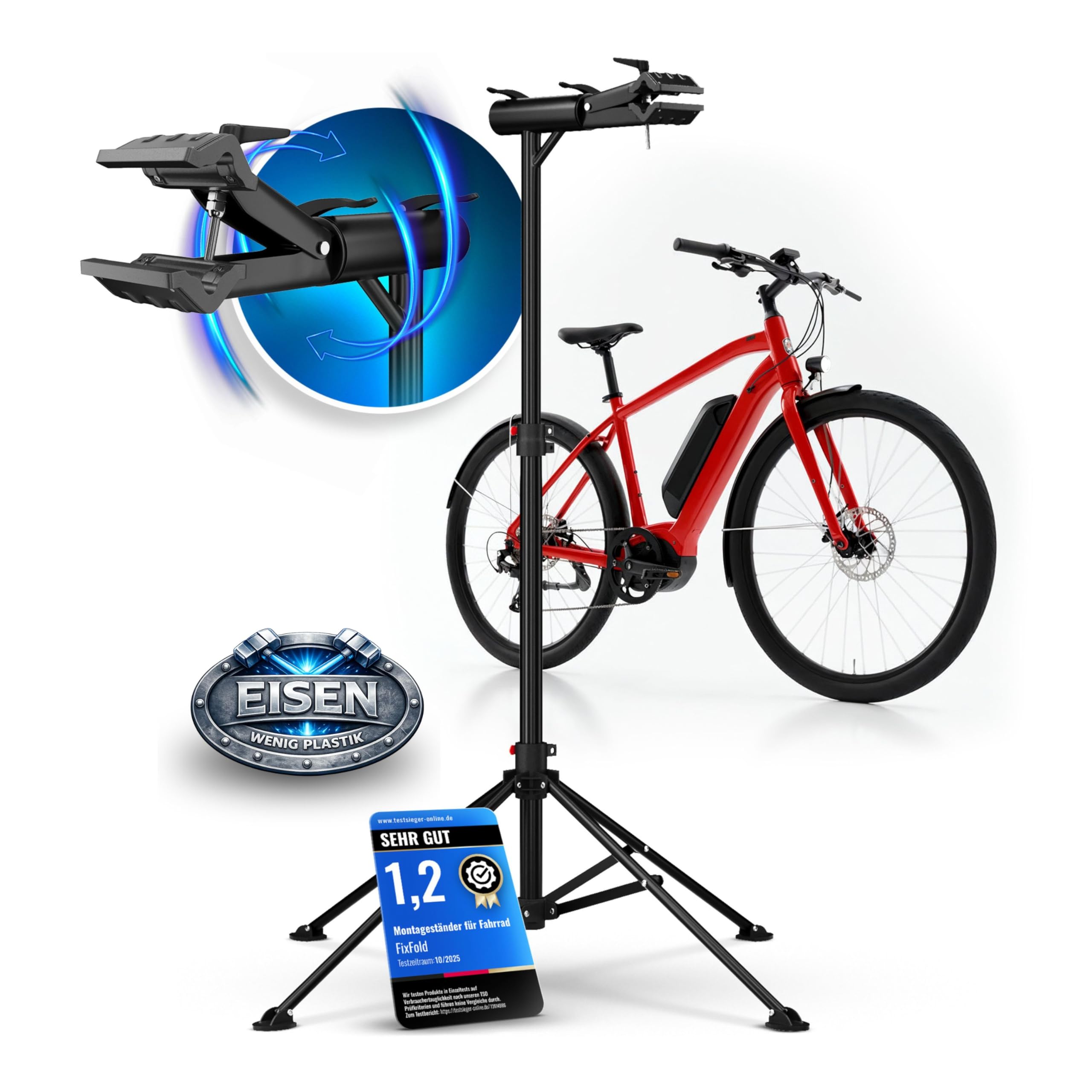 FIXFOLD Fahrrad Montagestnder E-Bike bis 50kg Hhenverstellbar  Reparaturstnder Fahrradmontagestnder Ebike MTB Rennrad Bike Repair Stand  Werkstattstnder Fahrradhalter Stabil : Amazon.de: Sport & Freizeit