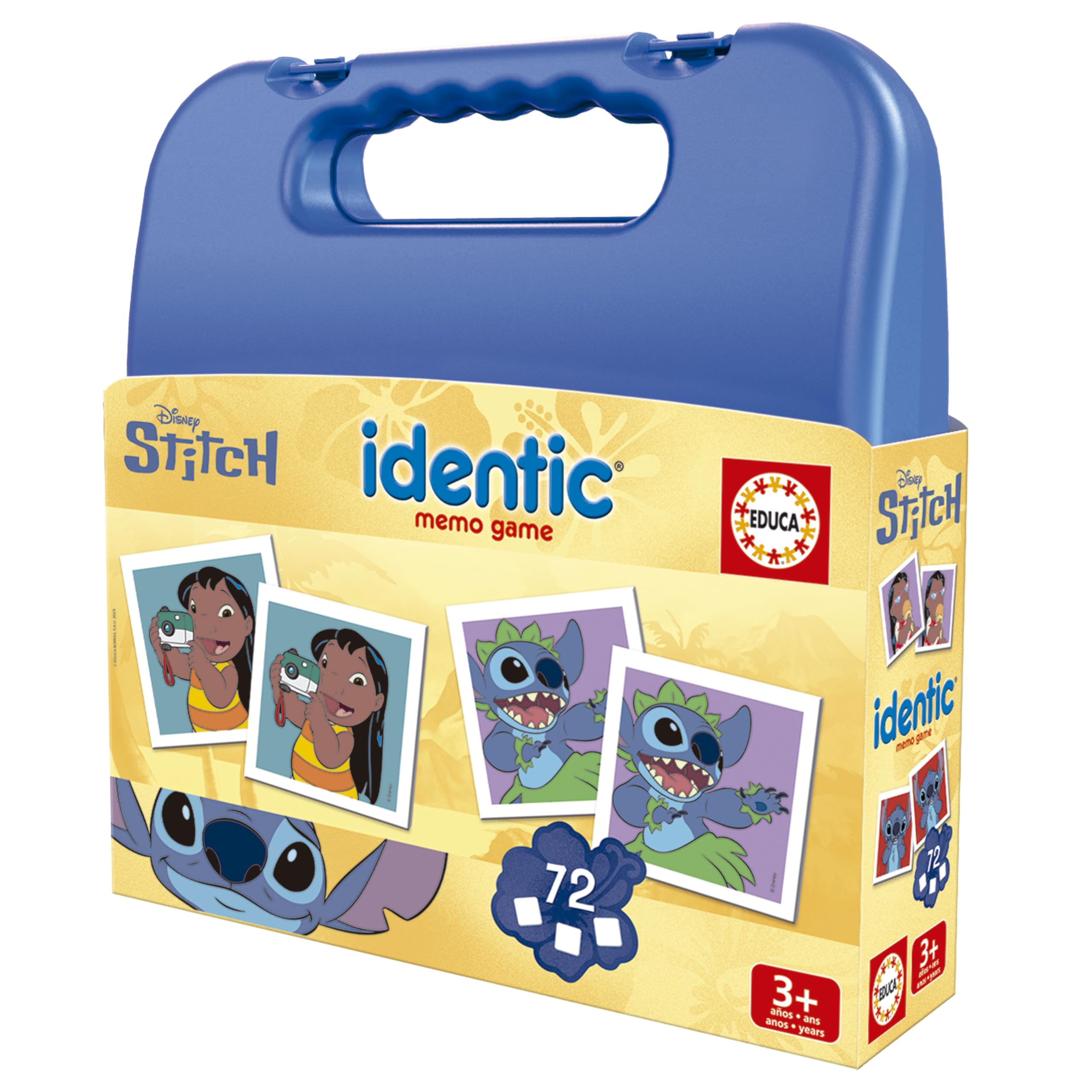 Educa - Identic Stitch Baby Learning Memory Game with 72 Cards. Find the Couples and Train Basic Skills such as Visual Acuuity, Attention and Memory. Ages 3+ (20315)