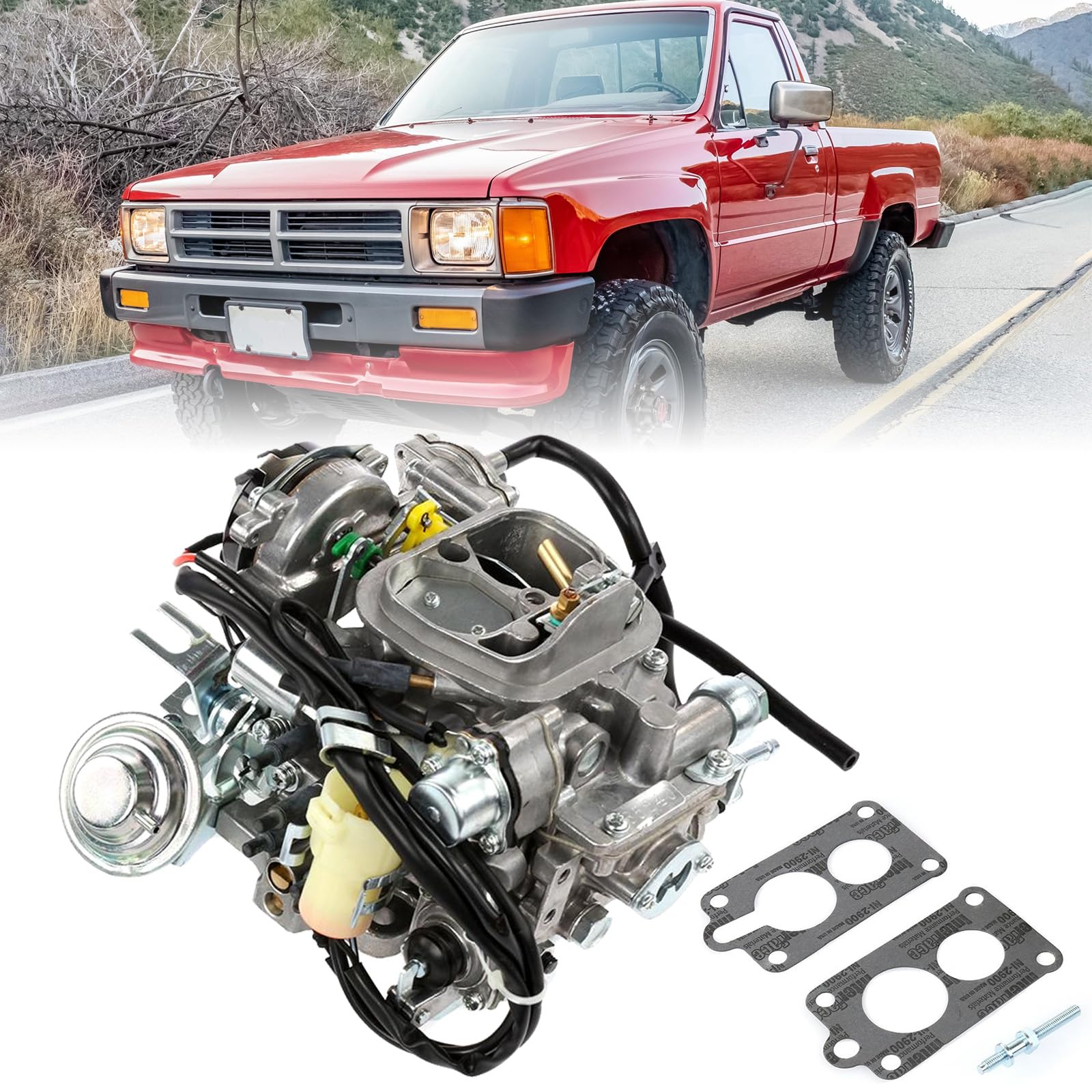 Photo 1 of Partol 22R Carburetor for Toyota Pickup Carburetor 1981-1987 TOY-505 TOY-507 2.4L Carburetor Carb, Automatic Choke (35290/2.4L 2366cc/C4036)