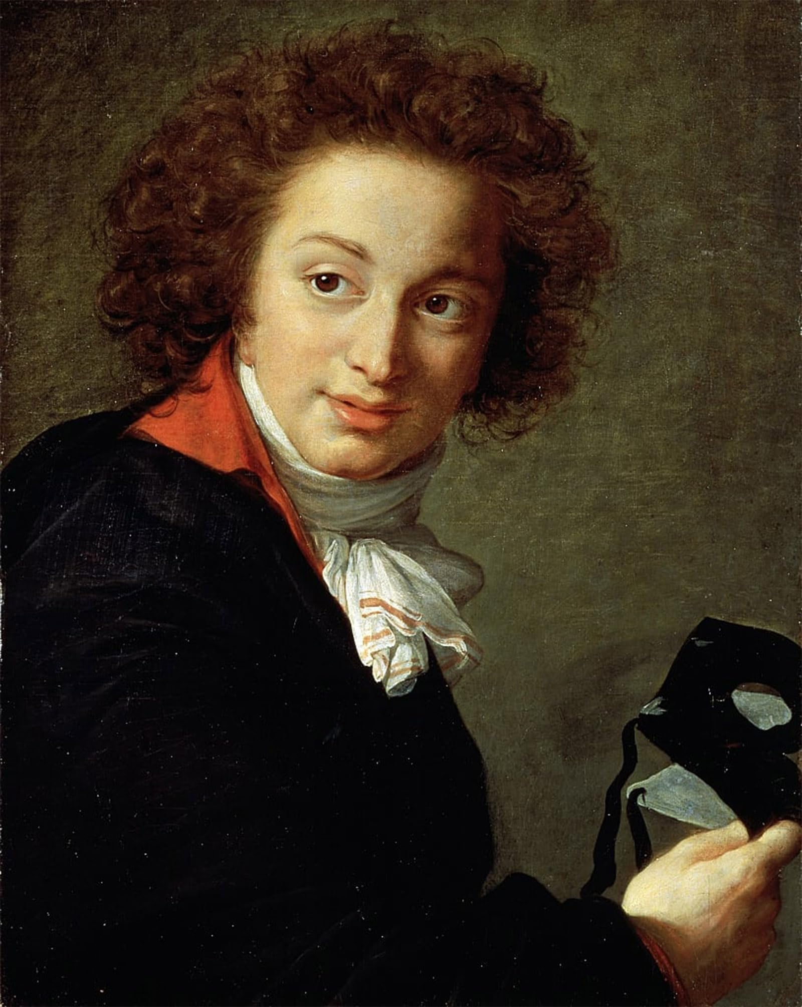 ARTXLXXBN Famous Art Print Poster Vintage Wall Art Portrait Ofgrigory Chernyshov with a Mask by Elisabeth Louise Vigee Lebrun Canvas Art Poster for Home Decor 60x90cm