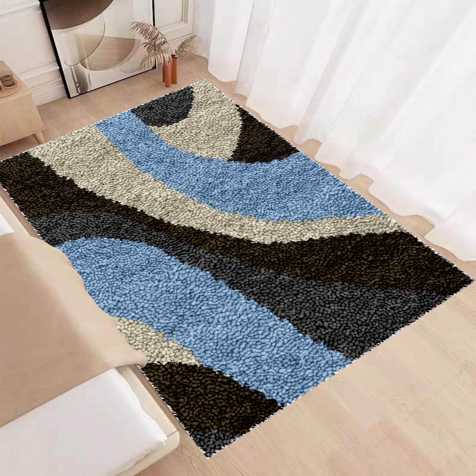 Kit di tappeti con gancio a scatto per adulti in tela stampata arazzo ricamo kit uncinetto filato cuscino pavimento per la decorazione domestica