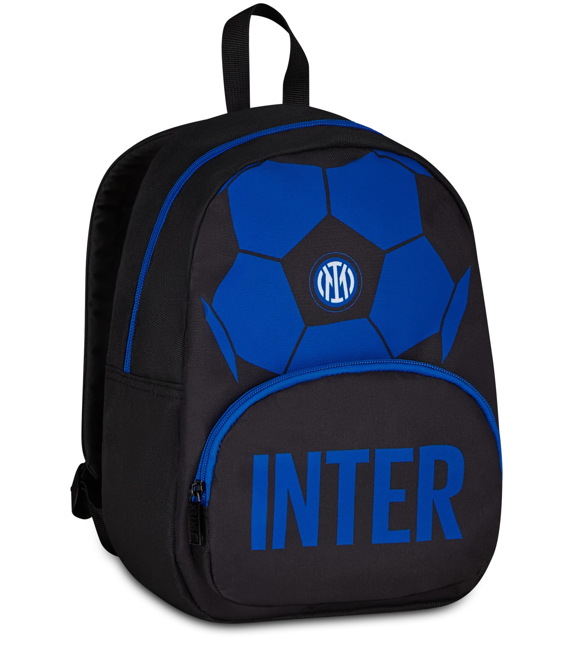 Seven Zaino Small Inter, Blu, 14 L, Zainetto monoscomparto, Tasca frontale, Tasca laterale portaborraccia, Scuola, Asilo, Tempo libero, Bambini, Ragazzi e adulti, Calcio, Prodotto ufficiale