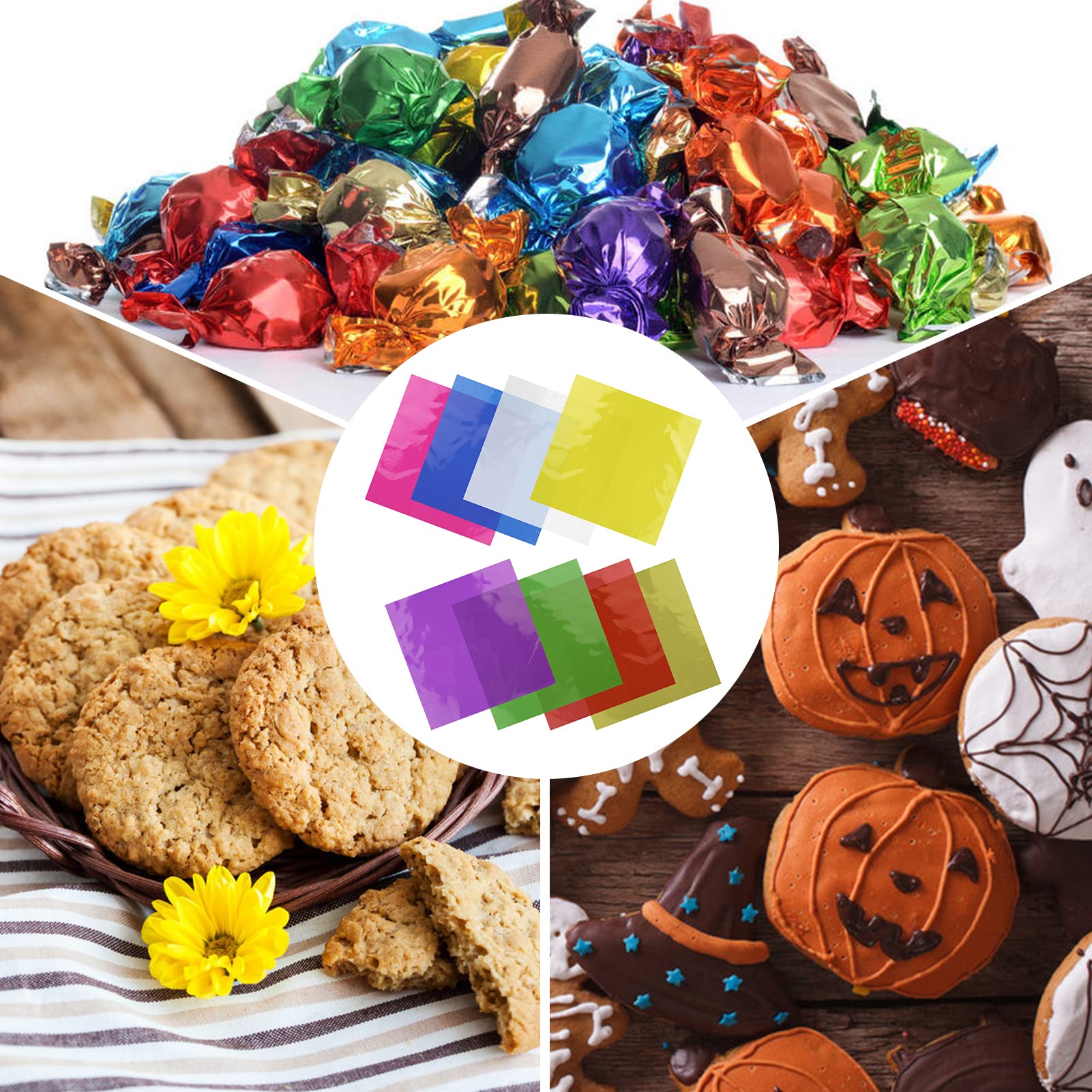 Carta cellophane colorata per confezioni regalo di dolciumi