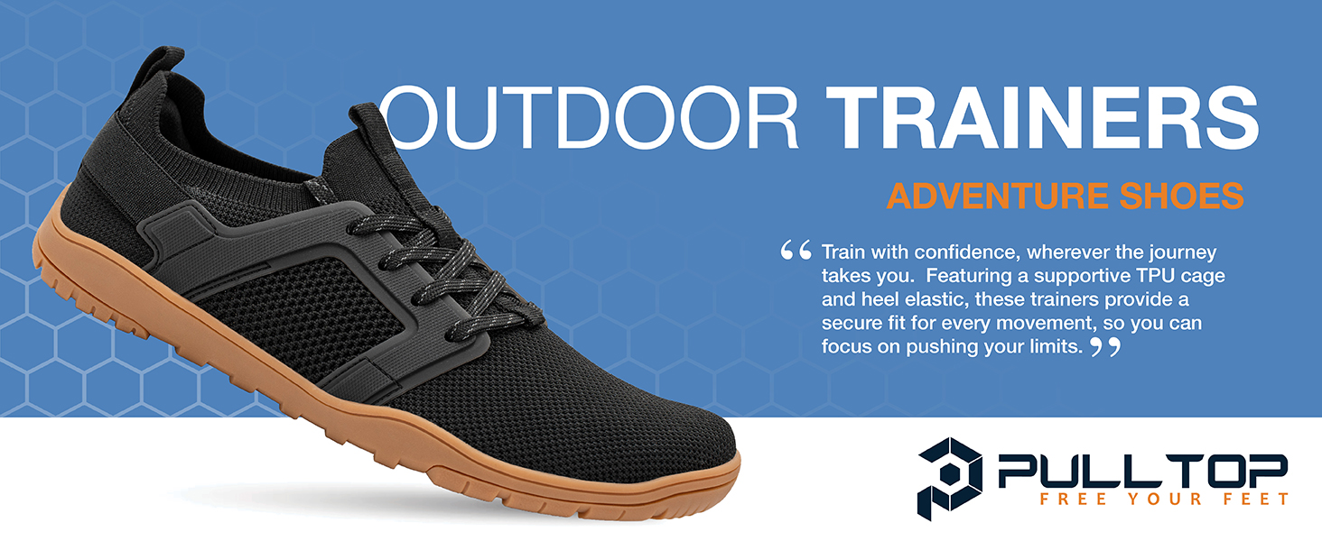 Pulltop Barefoot Trail Running Shoes for Men Wide Toe Box Zero Drop Sole Minimal Pulltop Barefoot Trail Running Shoes For Men Wide Toe Box  main image 2