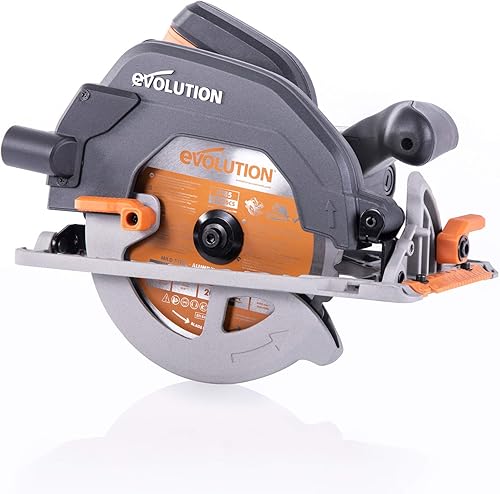 Evolution Power Tools R185CCS Sierra circular de corte multimaterial TCT de 7-1/4 pulgadas, 7-1/4 pulgadas, naranja