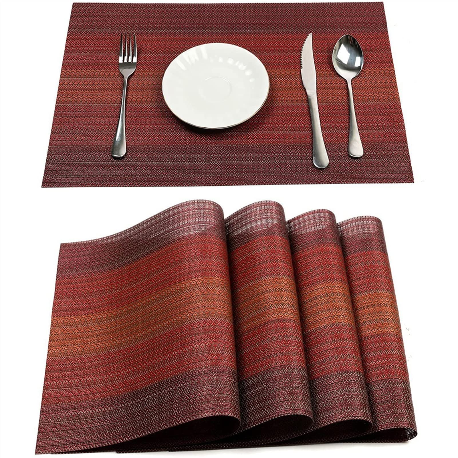 Set de table lot de 4 tapis de cuisine isolant thermique 30x45cm