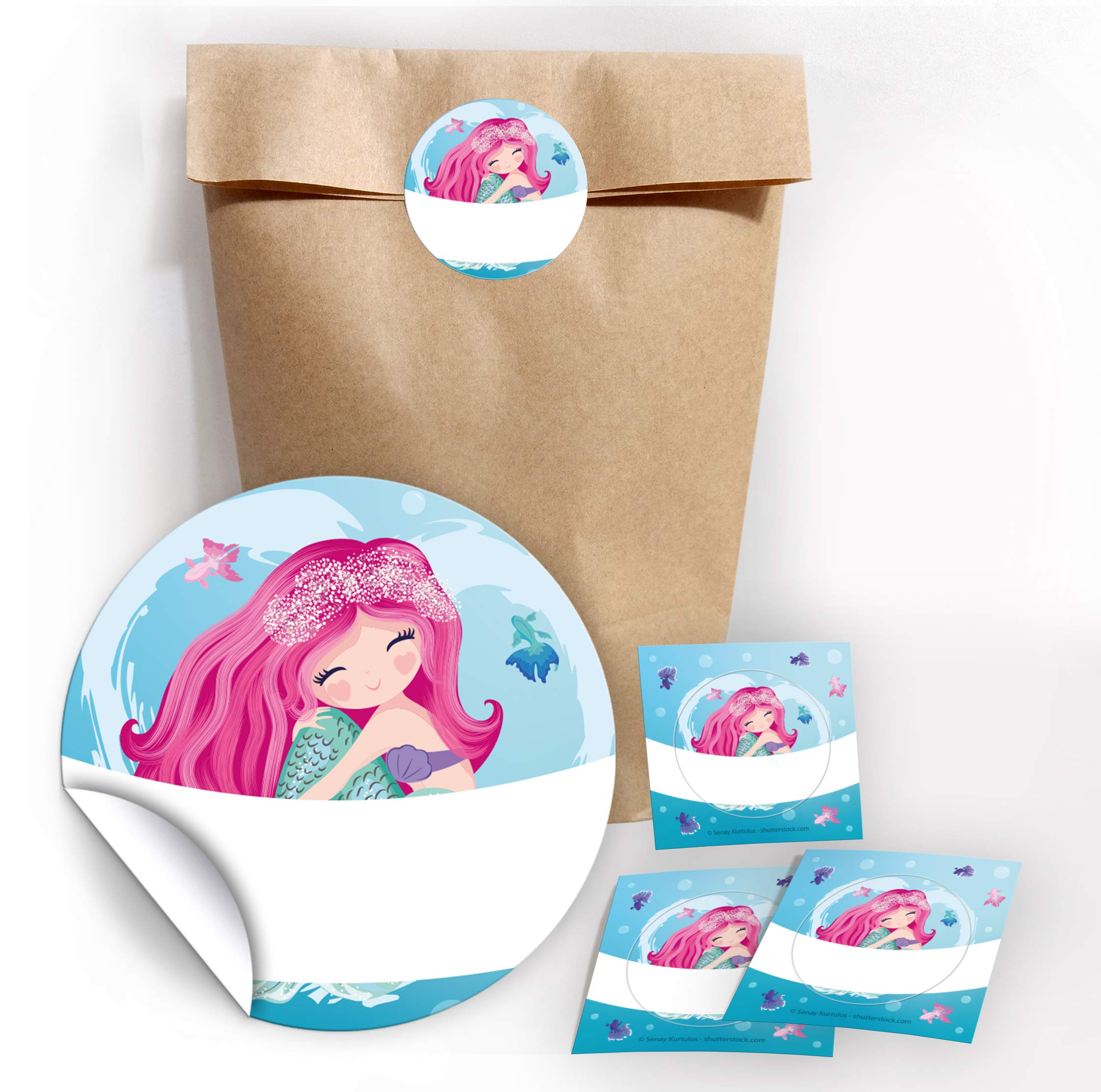 GHIBLI Biglietti Invito compleanno sirena per bambini in italiano. Set 20 inviti sirenetta per festa di compleanno bambina bambino con recapiti per conferma partecipazione alla festa