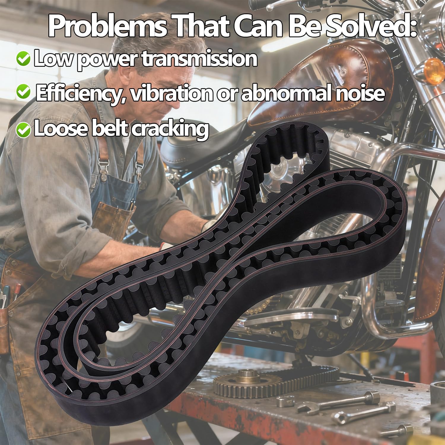 3211088 Drive Belt Compatible with Victory Vegas 2003-2005, Victory Kingpin 2004-2005, Touring Cruiser 2002-2006