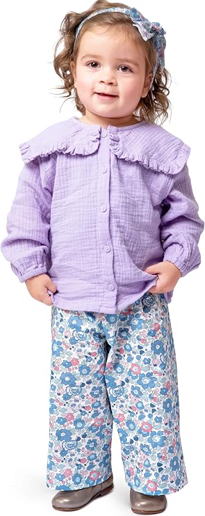 Burda X09202BURDA Babies Cotton Pants, Grow-with-me Pants, and Seersucker Shorts Sewing Pattern Packet, Design Code B9202, Sizes 1M-3 (56-98)