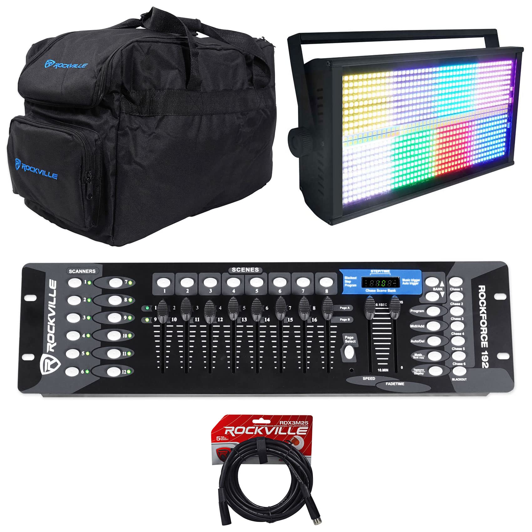 Amazon.com: Rockville Stage Panel 864 Bundle: LED RGB Stage Wash