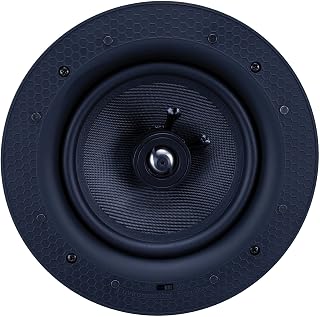 Beale Street Basics Commercial Speaker - 2-Way 70-Volt in-Ceiling Speakers with Transformer and Built-in Audio for Enclosed Areas - Surround Sound System for Indoor Commercial Establishments - 8" 70V