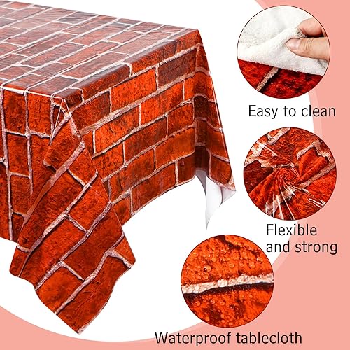 Miniatura 3 de Chuangdi Cortinas de pared de ladrillo para pared, diseño de escena, papel tapiz de ladrillo, cortina de papel tapiz extraíble para puerta, mantel