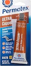 Permatex 81878 Ultra Copper Maximum Temperature RTV Silicone Gasket Maker, 3 oz. Tube