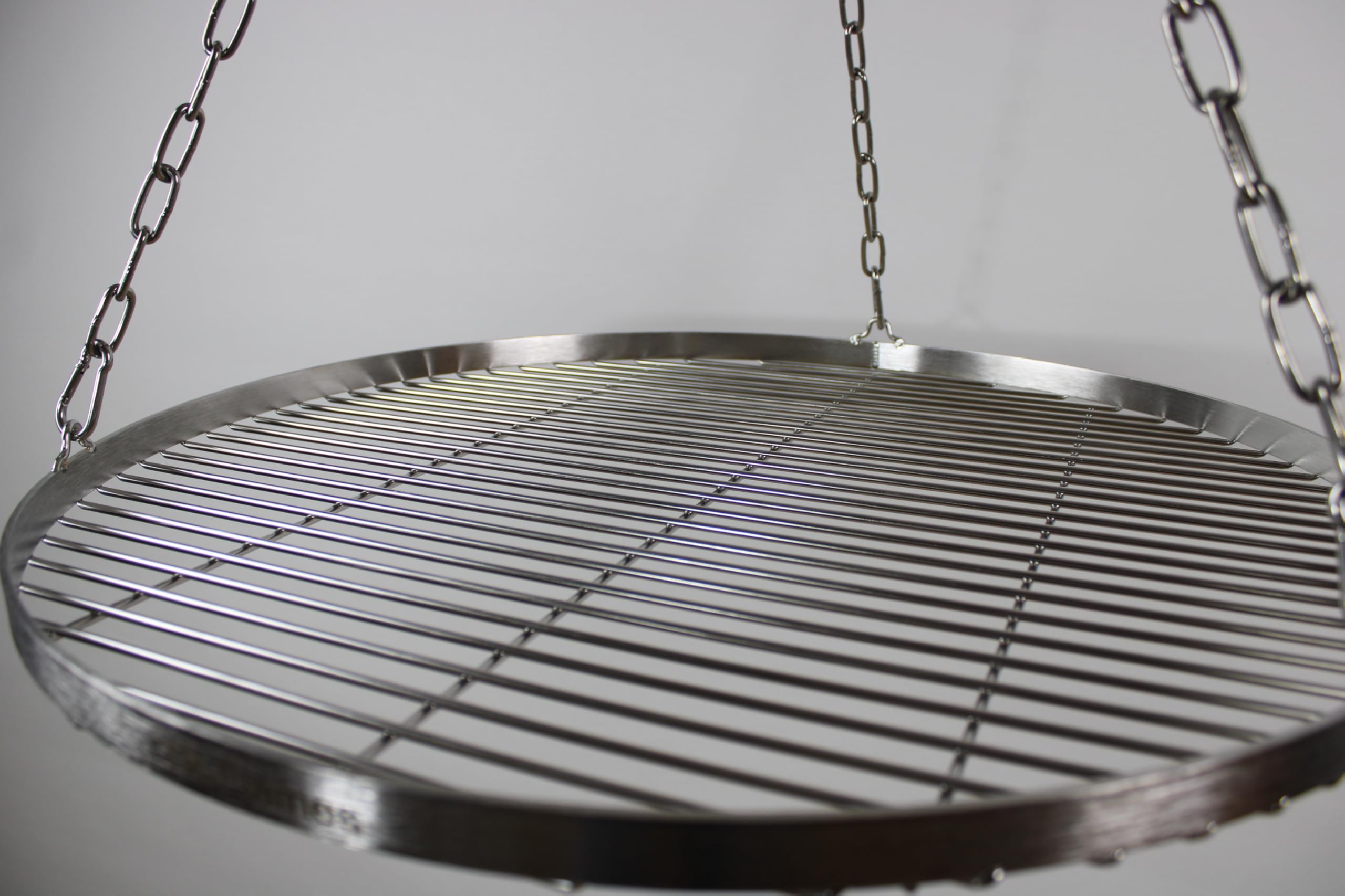 Edelstahl Grillrost 50cm Mit Kette Ø4 Schwenkgrill BBQ Camping