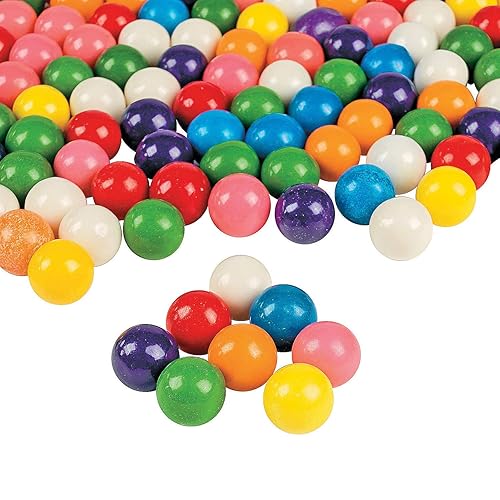 Fun Express 20 onzas de caramelos RoundGumball de tamaño máquina (juego a granel de 257), surtido verde, azul, naranja, rosa, morado, rojo