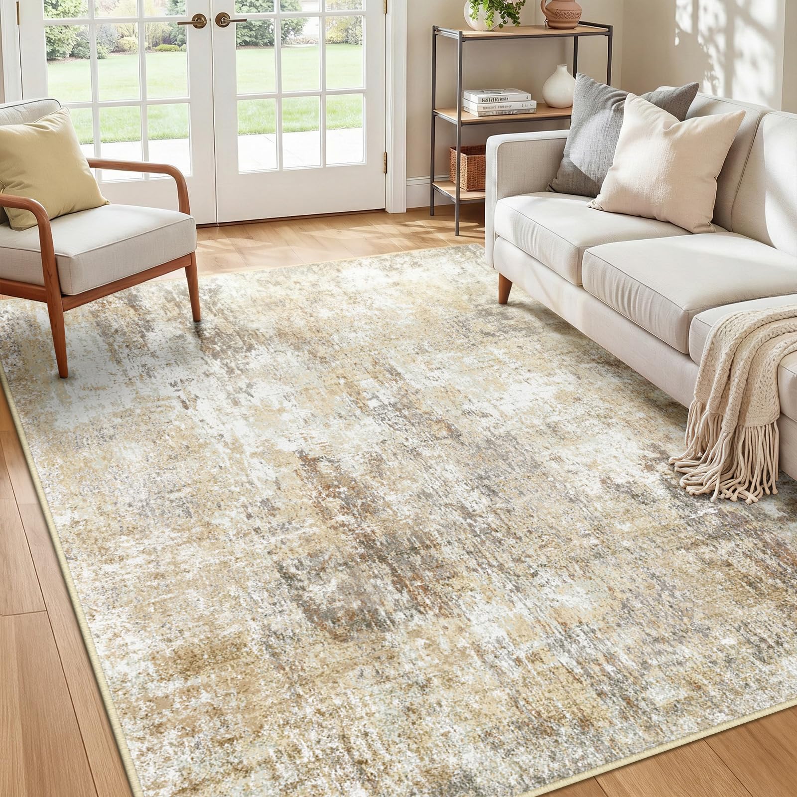 Amazon.com: RELEANY Washable Area Rugs 5'x7' Non-Slip Modern