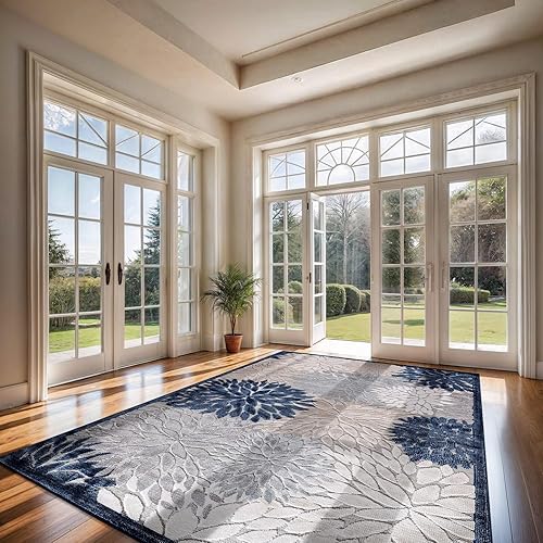 Miniatura 125 de CAMILSON Indoor Outdoor Rug 5x7 Bohemian Medallion Floral Area Rugs for Indoor and Outdoor Patios Easy-Cleaning Non-Shedding Living Room Garden and