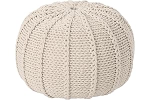 NicBex Large Round Pouf Knit Bean Bag Chair