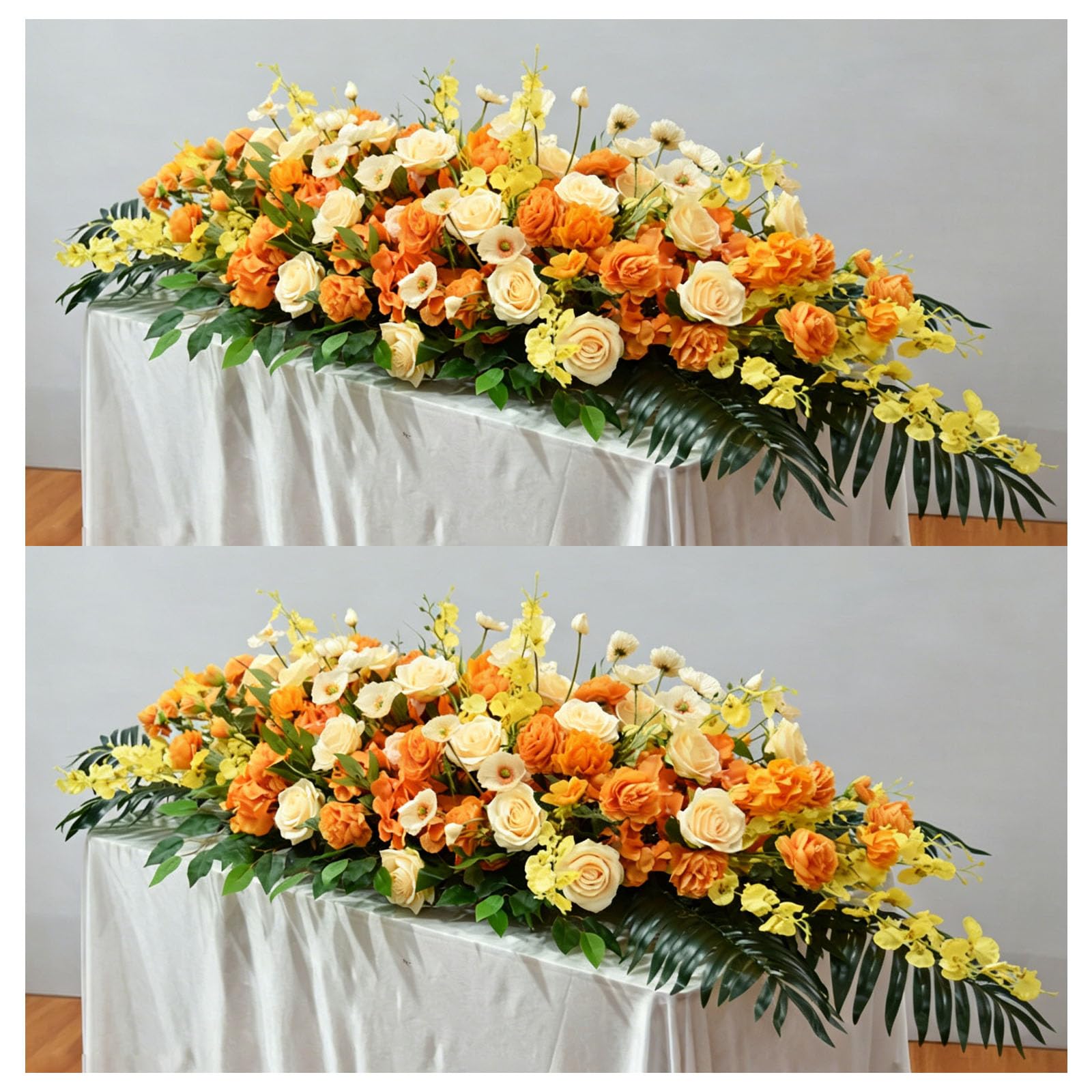Business Venue Floral, Corporate Table Decor, Office Meeting Arrangement, Faux Floral Decoration For Events And Offices, Business Venue Setup, Corporate Meetings, Hotel(Size:160*40*30cm,Color:E-2 PCS)