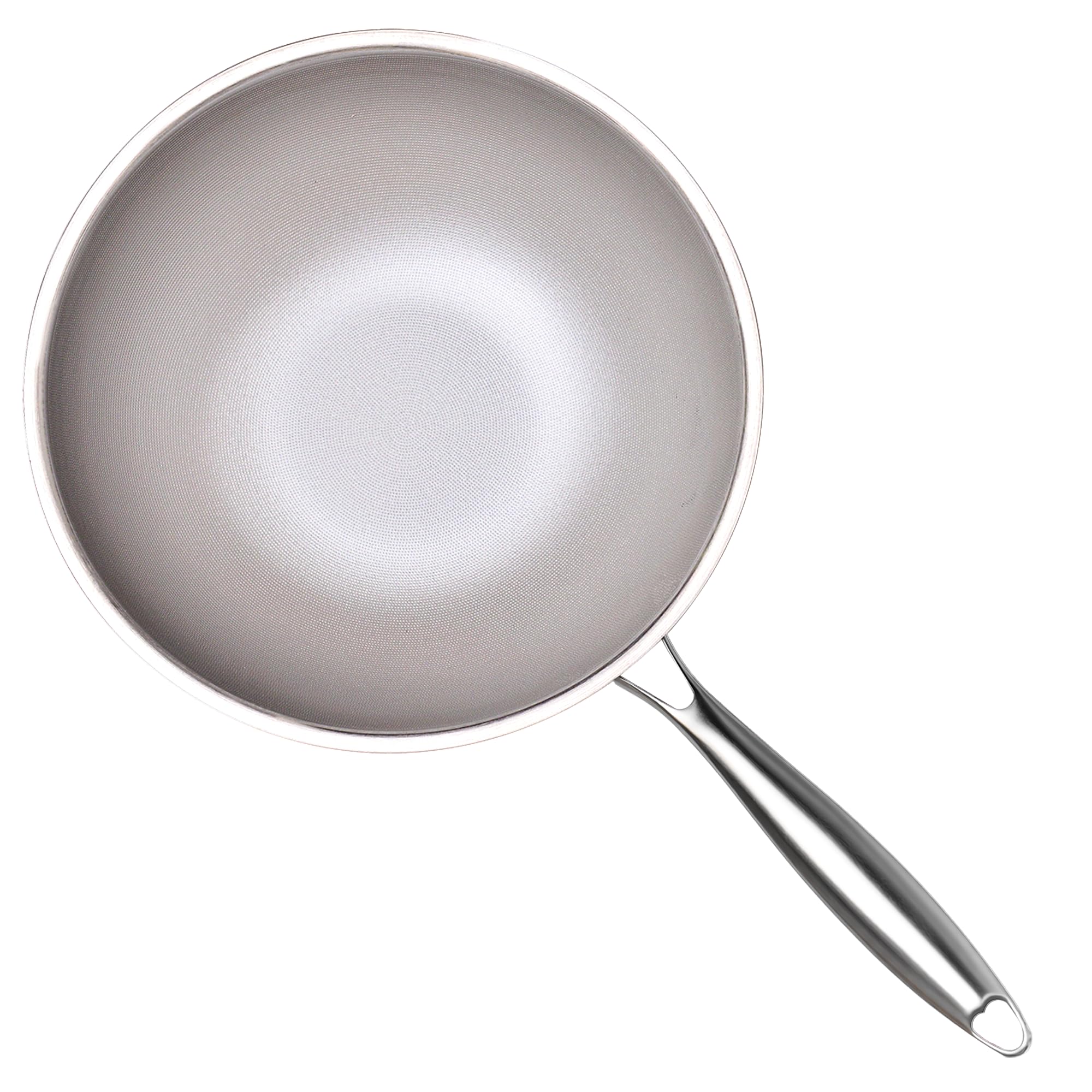 SSGP Titan Wokpfanne 30cm – induktionsgeeignet & 3-Schicht-PFOA-frei | kratzfest, leicht zu reinigen .rostfrei, für alle Herdarten, antihaft,mit Deckel