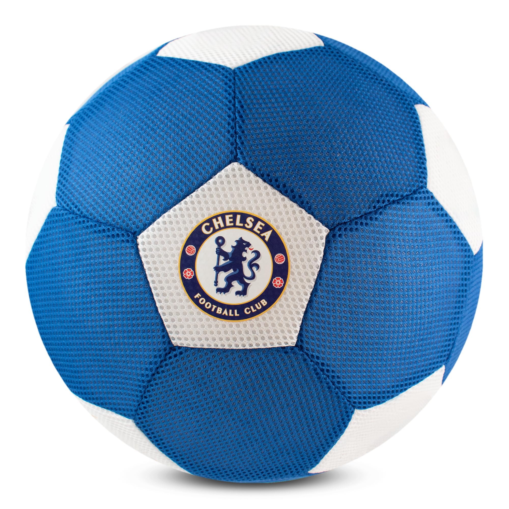Hy-Pro Officially Licensed Chelsea Giant 14in Mesh Ball - Soft & Bouncy Lightweight Multi-Sport Ball for Indoor and Outdoor Football Games - With Logo and Club Colours โ image 1