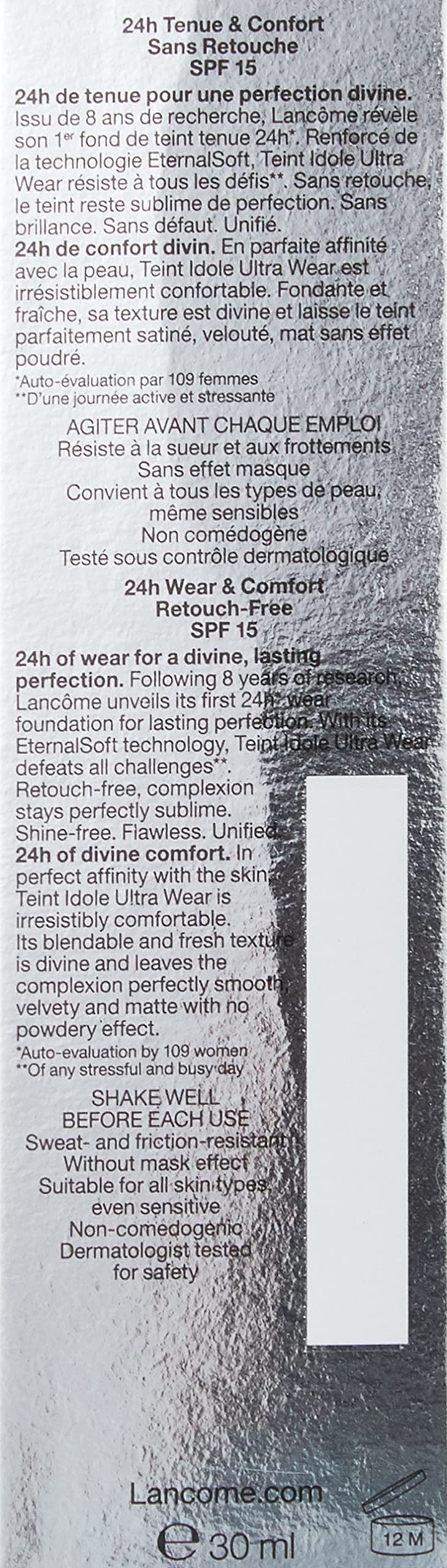 Lancôme Teinte Idole Ultra Wear Fondotinta Liquido, 055 Beige Idéal, 30 ml