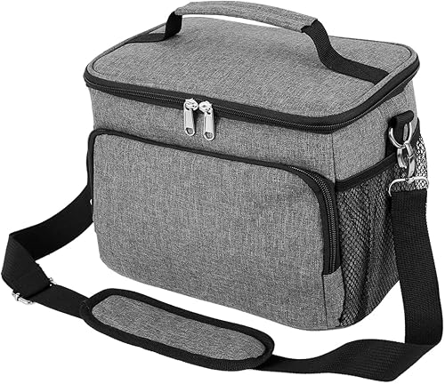 Bolsa de comida aislada para mujeres y hombres, bolsa enfriadora grande, reutilizable, resistente al agua, a prueba de fugas, organizador de