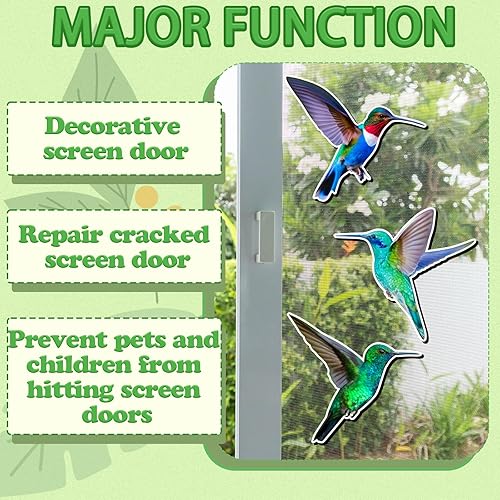 Miniatura 10 de Kanayu 6 imanes de puerta de colibrí para puerta magnética retráctil, imanes flexibles, decorativos de doble cara, suministros de puerta corrediza