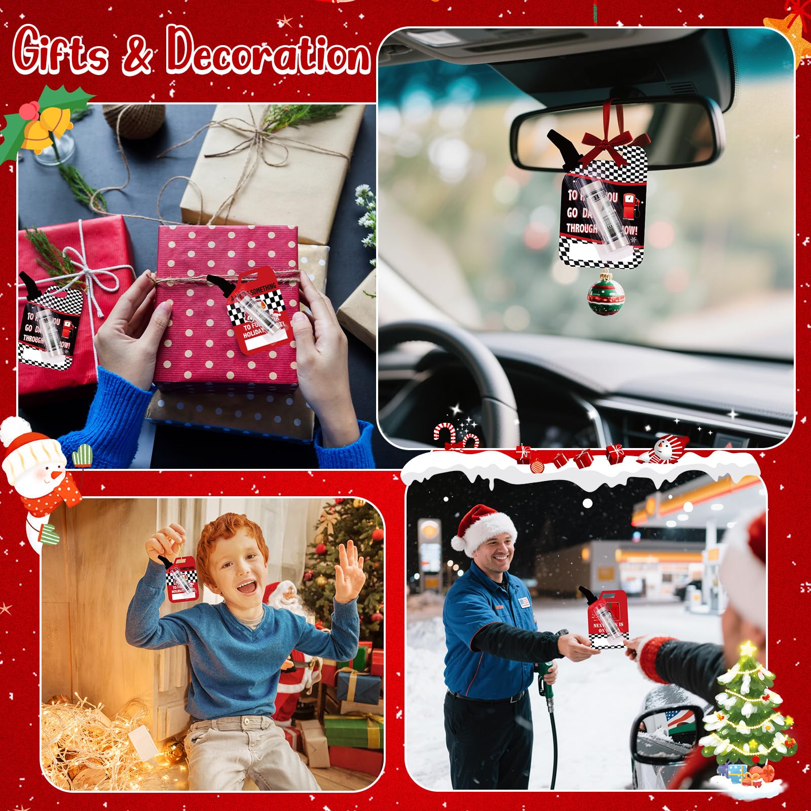 Colarr 12 Pcs Money Holders Gas Can Cash Gift Cards Employee Appreciation Money Clip Gifts for Teacher Nurse Father Christmas Birthday Holiday 2026 Graduation New Year Funny Gifts for Adults