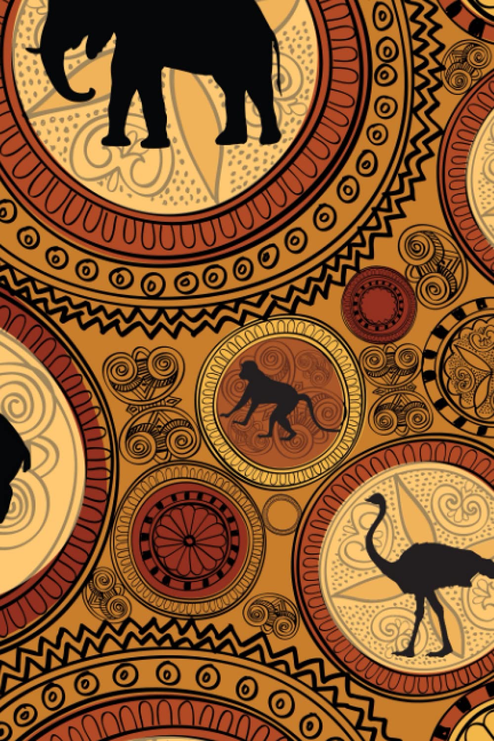 Animal Safari Elephant African Culture Composition Notebook College Ruled 200 Pages 6x9 in