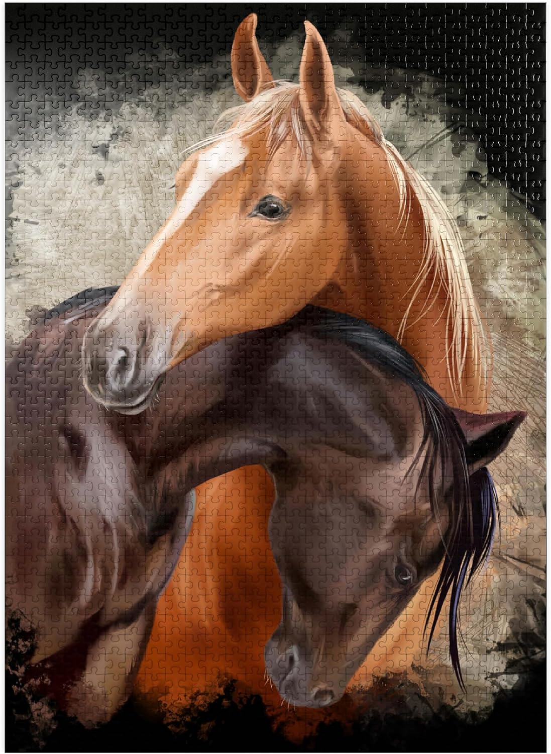 MyPuzzle Horse Hug - Premium 1000 Piece Jigsaw Puzzle - Made in USA