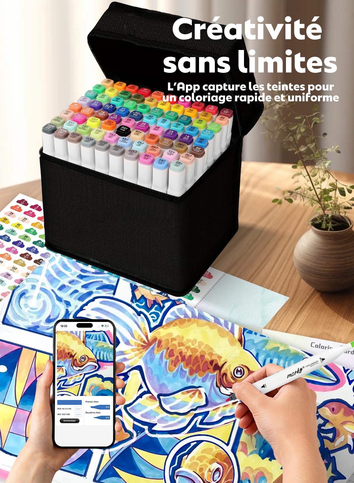 320 Couleurs Feutres Acrylique, Acrylic Marker Double Pointe