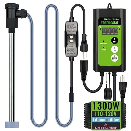 1300W Titanium Fully Submersible, Portable Pool & Hot Tub Electric