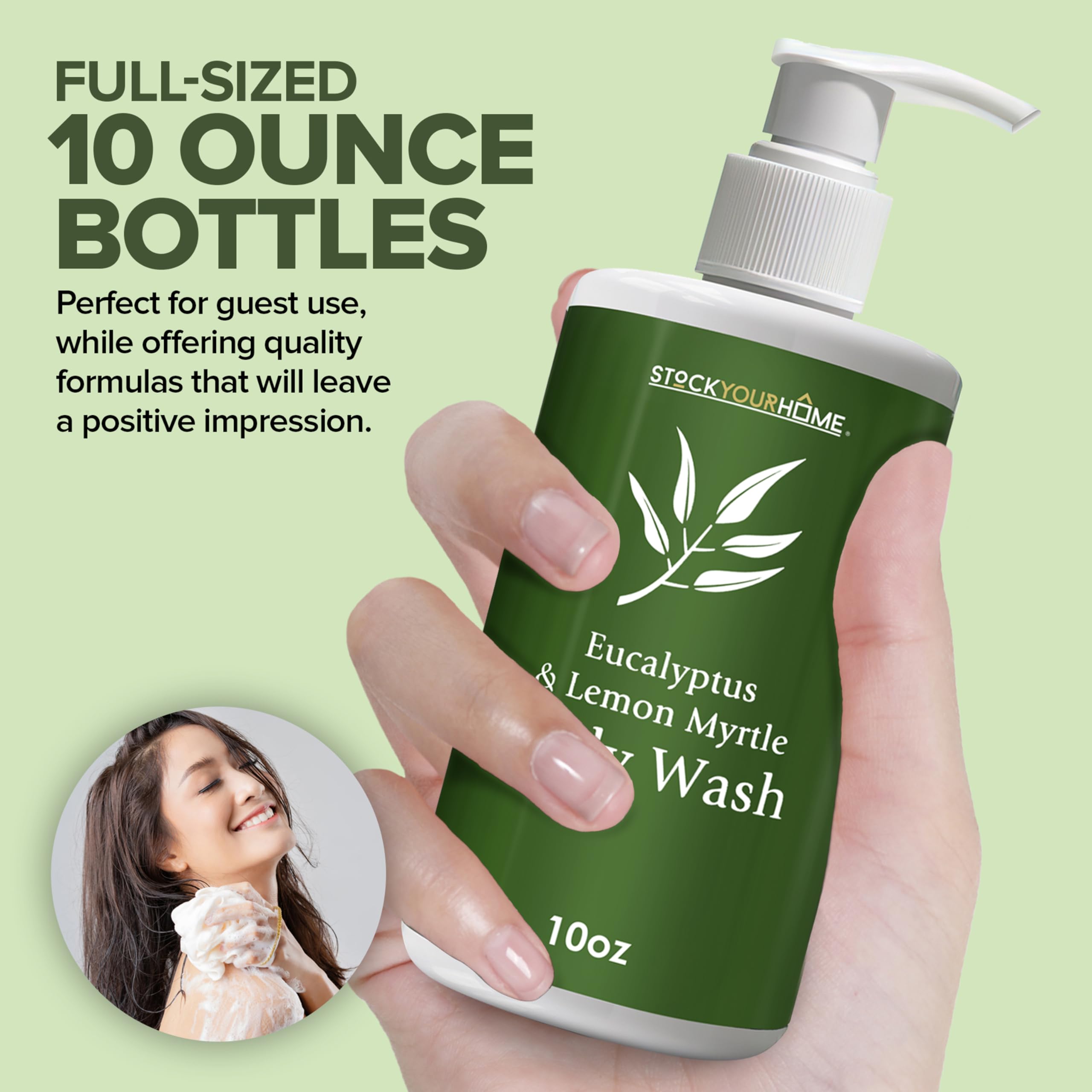 Shower Essentials Set for Men and Women with Shampoo, Conditioner and Body Wash