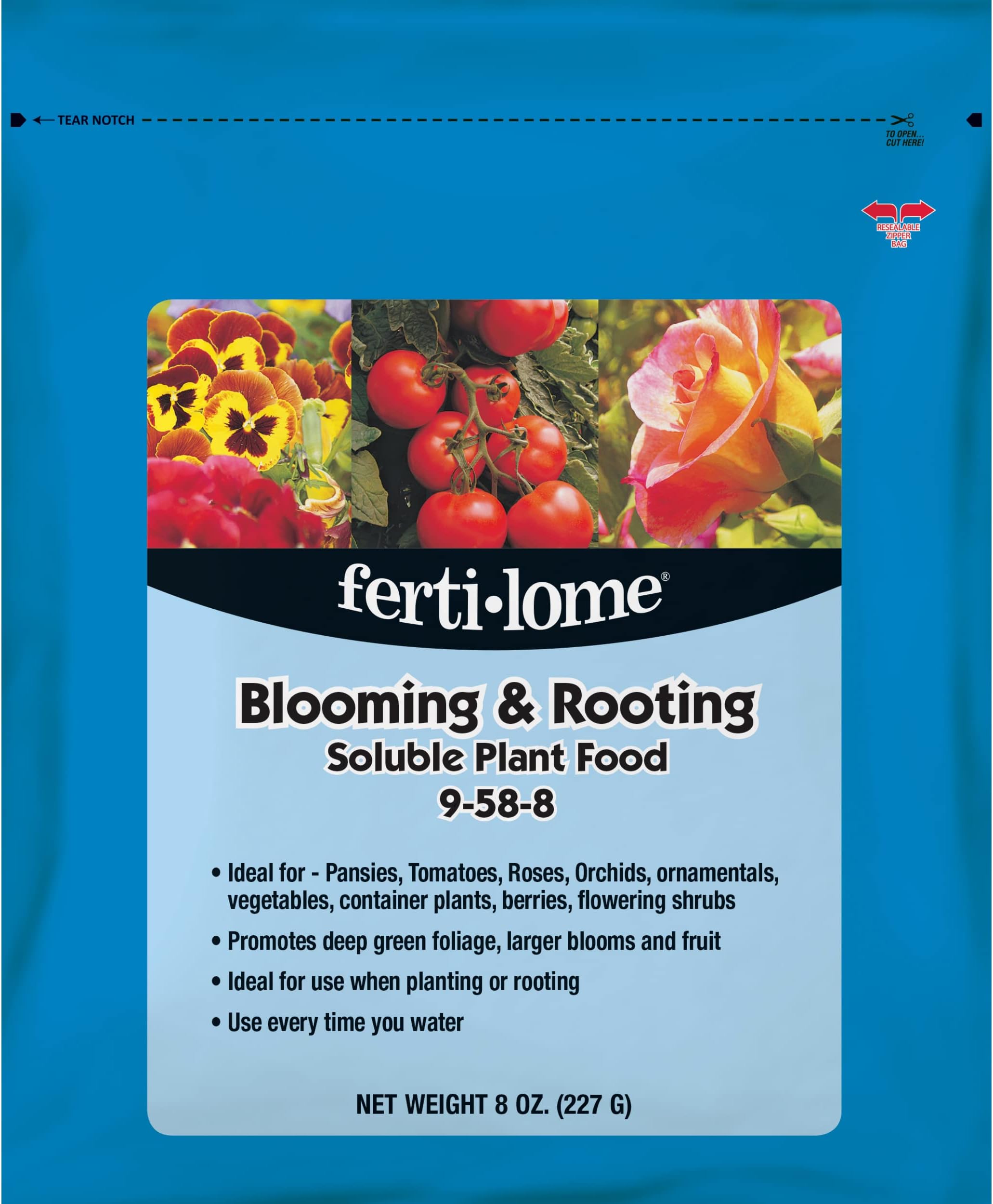Fertilome (11778) Blooming & Rooting Soluble Plant Food 9-58-8 (8 oz)