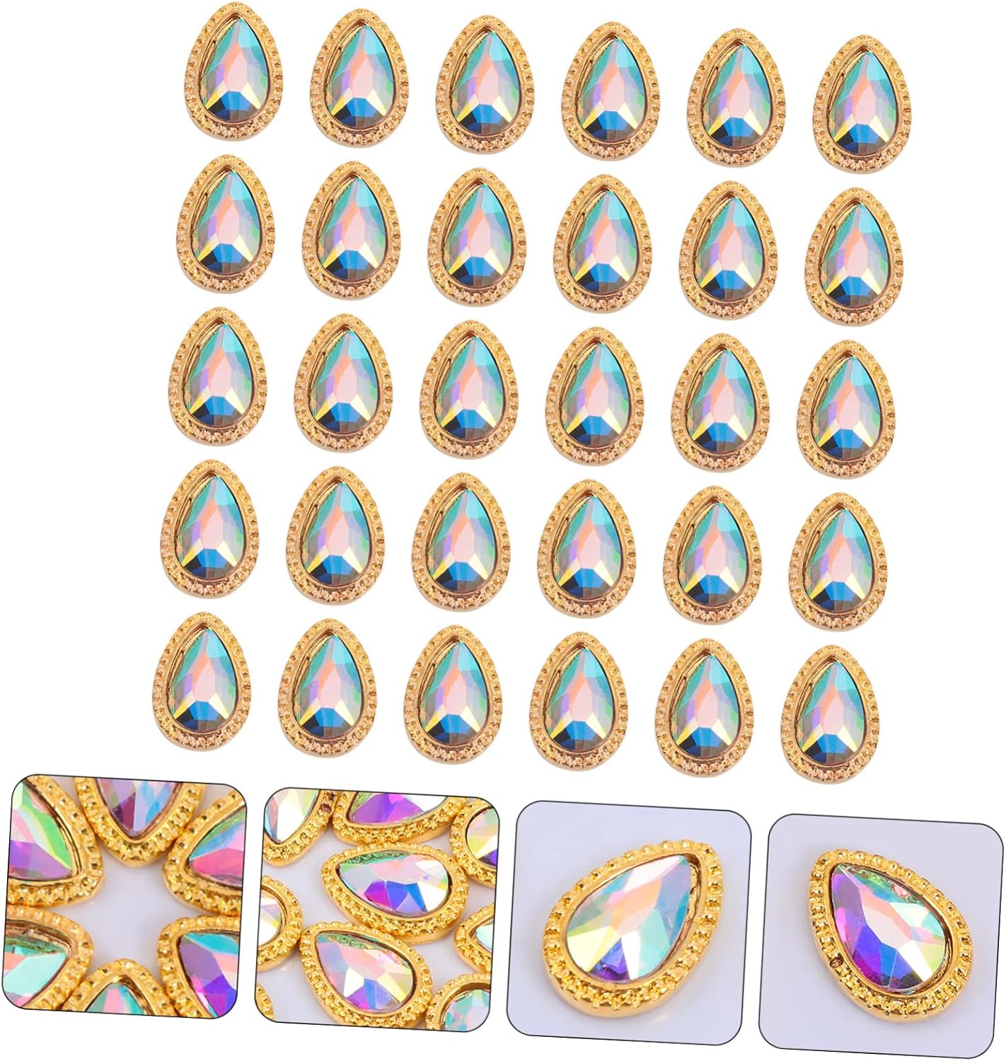 Gatuida 90pcs Nail Art Crystals and Rhinestones Kit for Crafts Elegant Nail Decoration Gems for Beginners and Professionals Easy to Apply Decals for Unique Designs