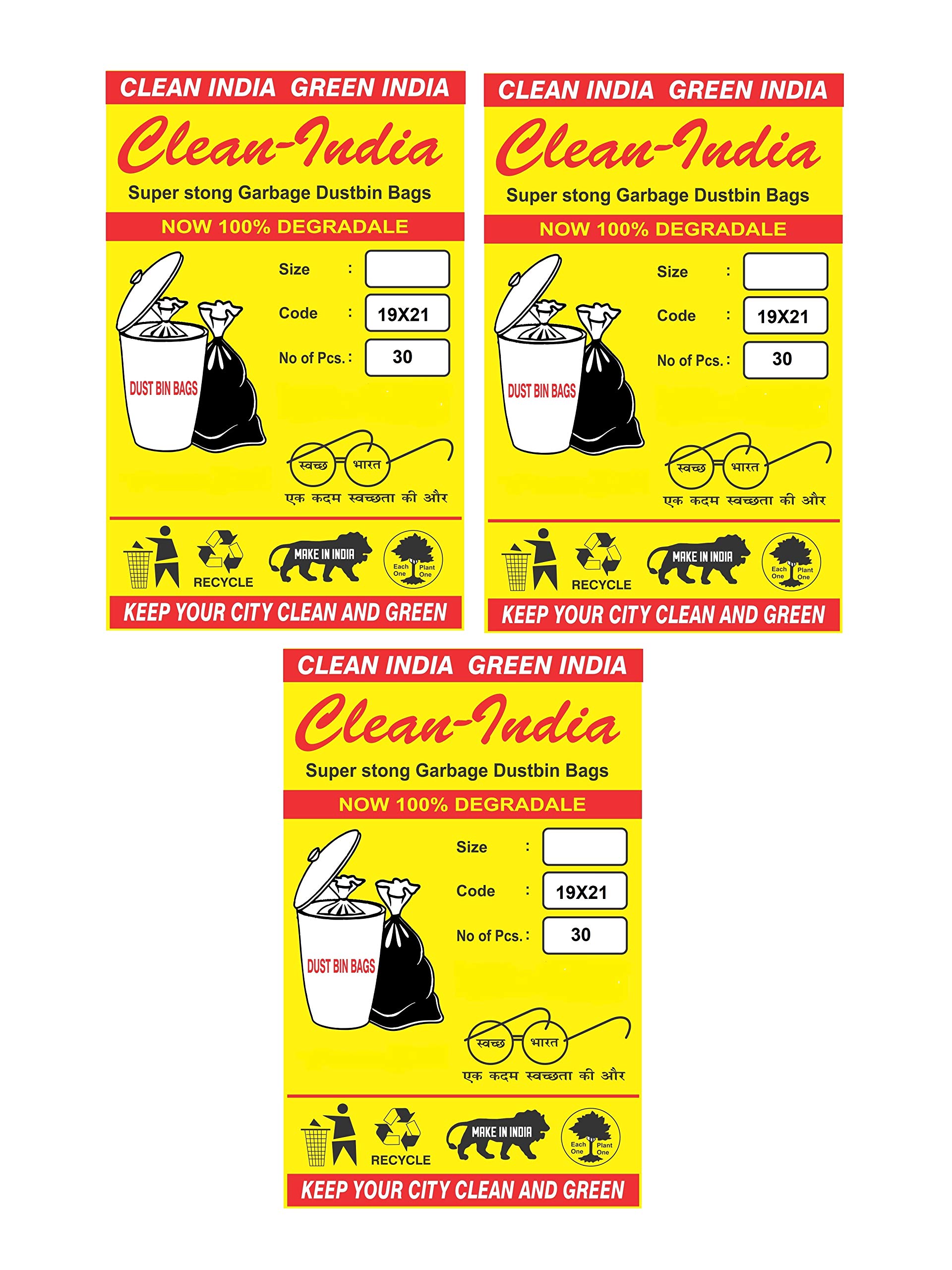 Clean India Garbage Bags - Medium Size -24
