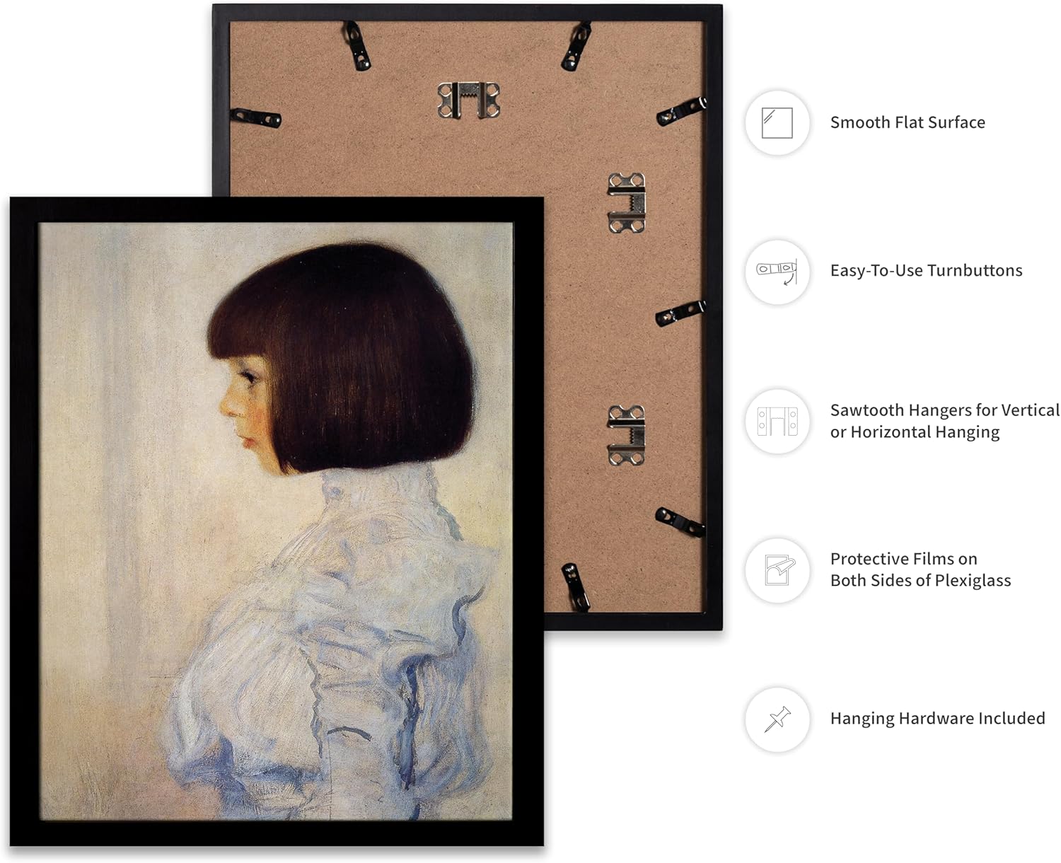 Poster Master 8"x10" Black Wood Frames – 8x10 Poster Frames – Frame for Wall Art – Display for Print – 8 by 10 Wood Border – Art Holder – Wood Artwork-Sized Holder for Picture – Pack of 1 1 8"Lx10"W