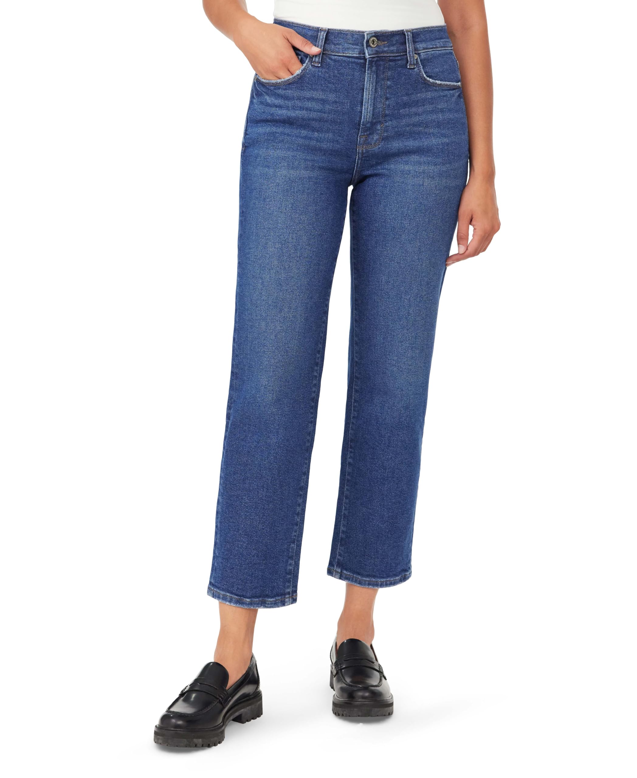 Kensie Women's Victoria Jeans For The Ella High-Rise Straight Leg 27-Inch Inseam Raw Edge, Sizes 0-24, 14