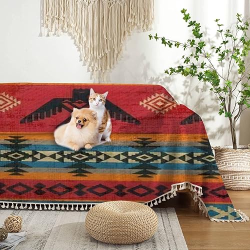 Miniatura 4 de FUIENCFKE Funda de sofá de estilo étnico geométrico tribal en estilo nativo americano, funda lavable para sofá, mantas, protector de muebles para