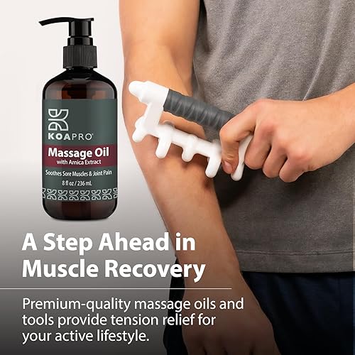 Miniatura 4 de KOA PRO Aceite de masaje muscular de árnica para terapia de masaje para calmar los músculos cansados y el dolor en las articulaciones, aceite