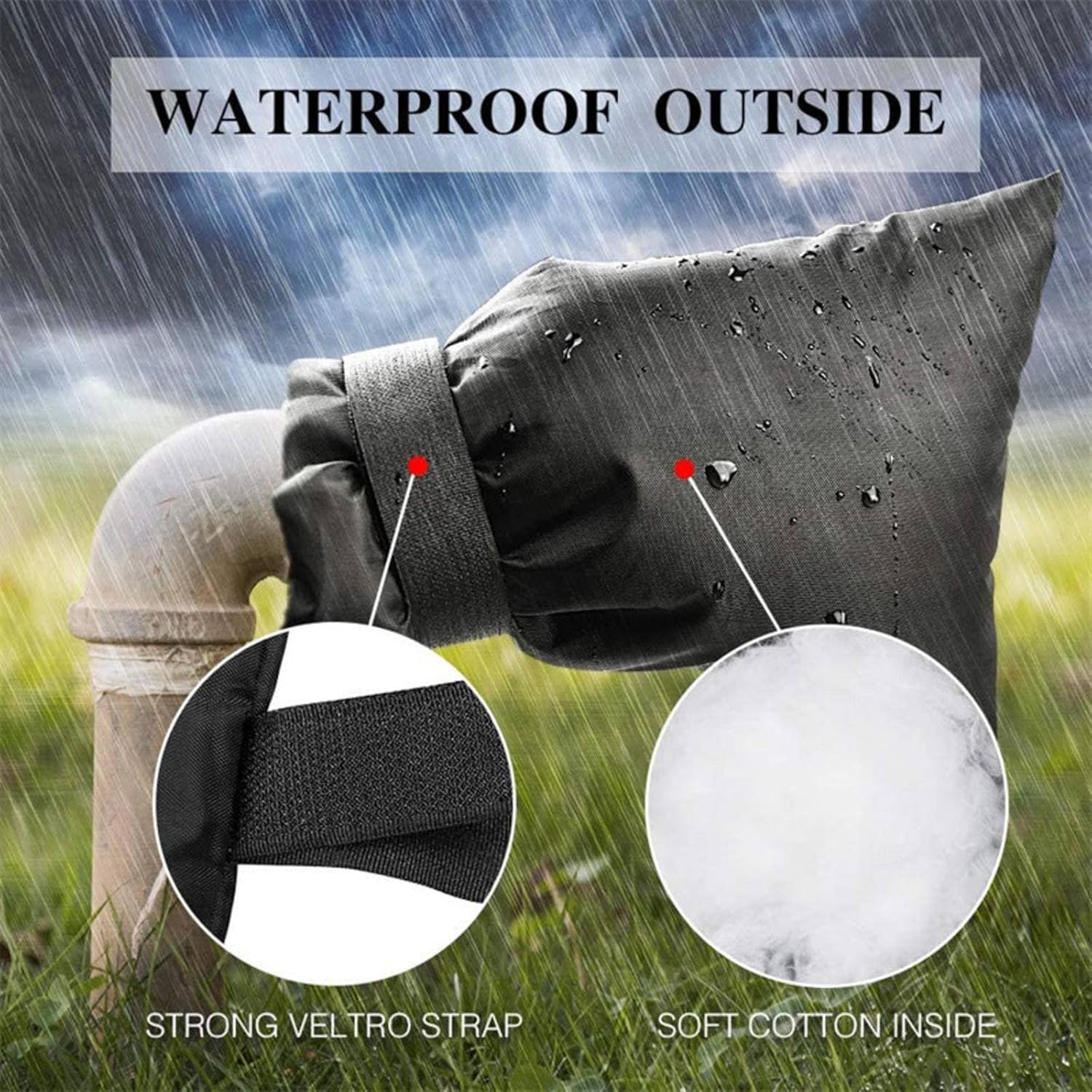 KAYNO Faucet Antifreeze Cover Outdoor 2024 Faucet Antifreeze Cover Antifreeze Cover Thermal Insulation Cover Dust Proof Cover Water Proof Cover