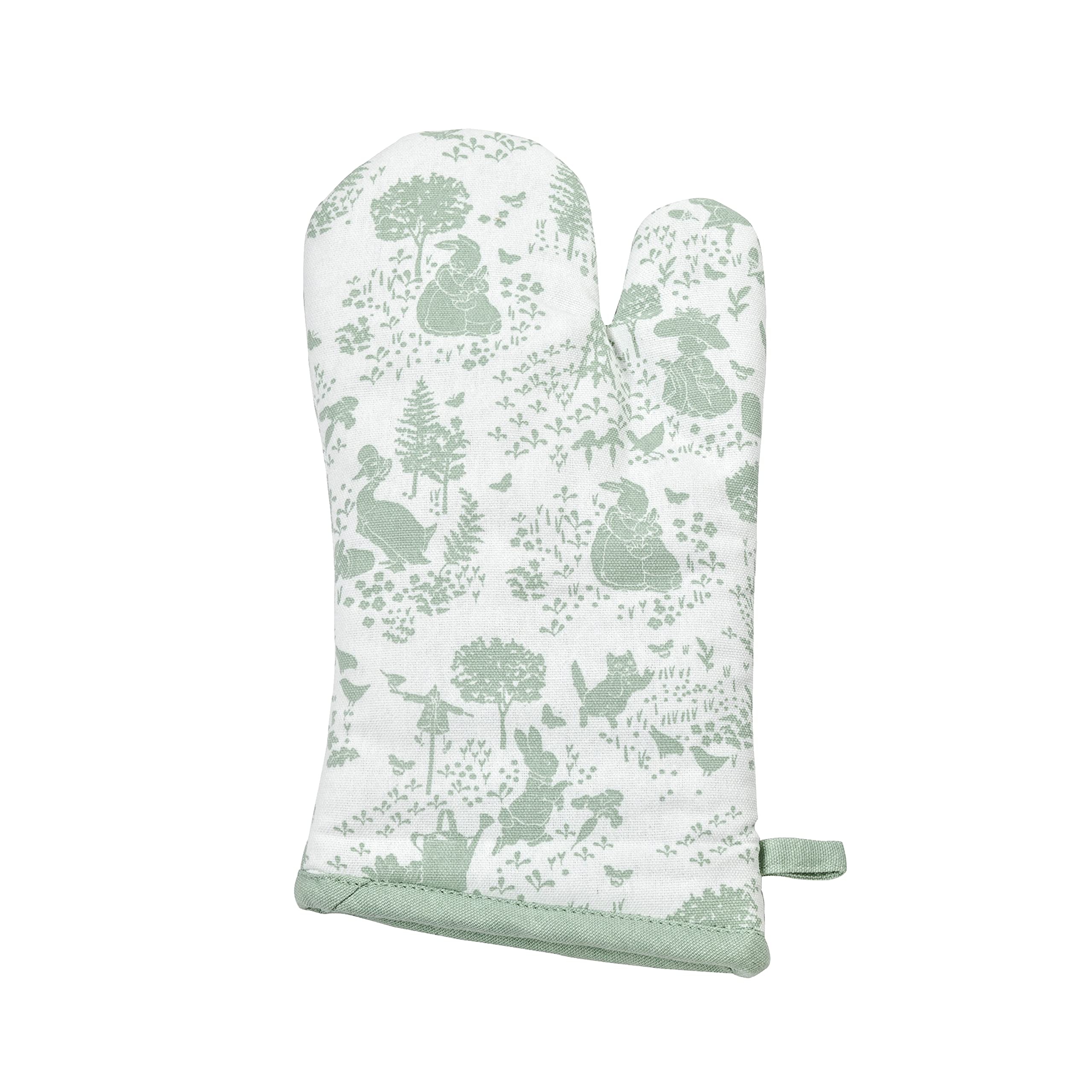 Auntie Morags Green Eddingtons Peter Rabbit Classic Single Oven Gauntlet - Sage