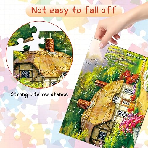 Miniatura 3 de 6 paquetes de rompecabezas grandes para personas mayores de 9 y 16 piezas, actividades de demencia para personas mayores y actividades de Alzheimer,