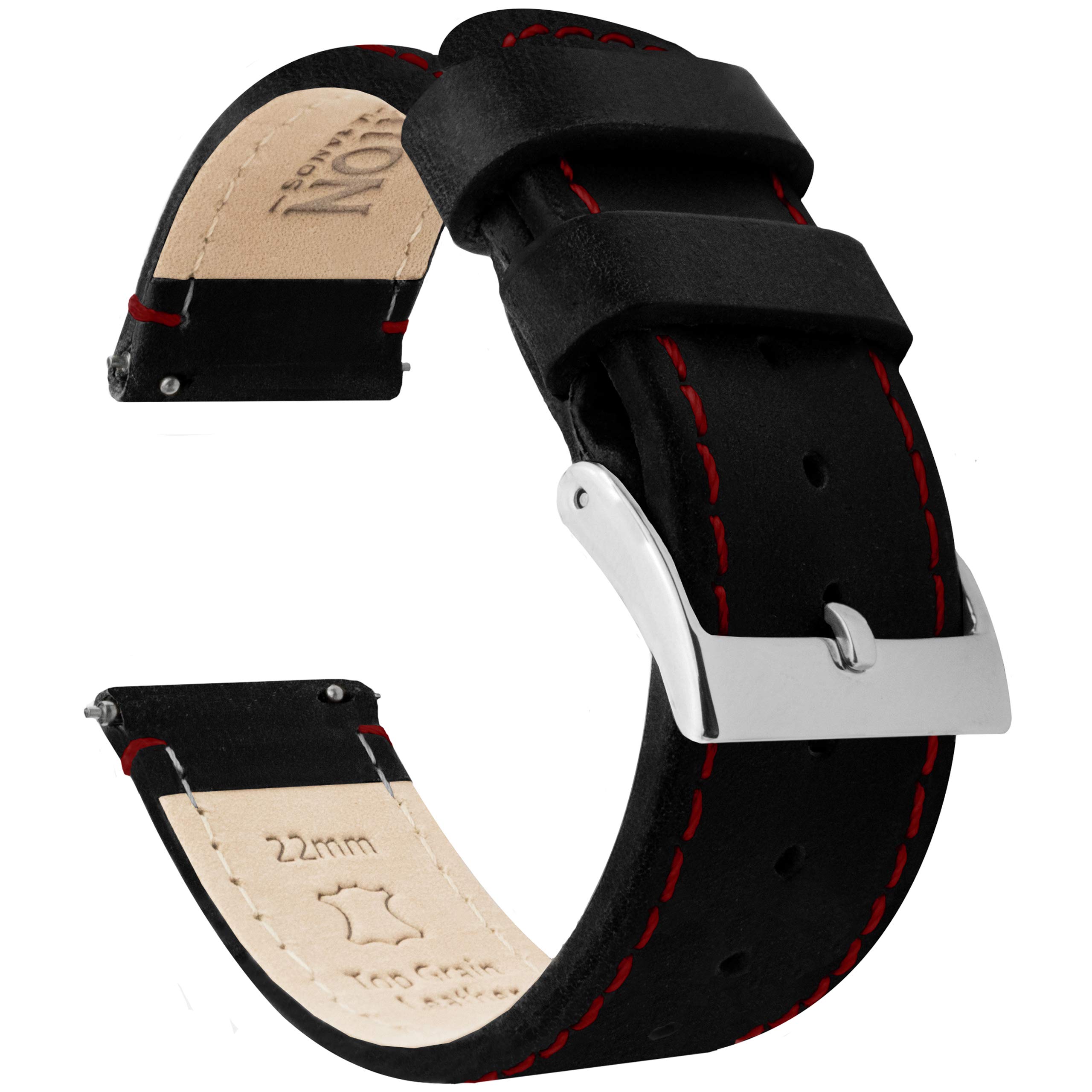 BARTON WATCH BANDS - Top Grain Leather Watch Bands Compatible with Apple Watch Models - 1, 2, 3, 4, 5, 6, 7, 8, 9, 10, SE, Ultra &amp; Ultra 2