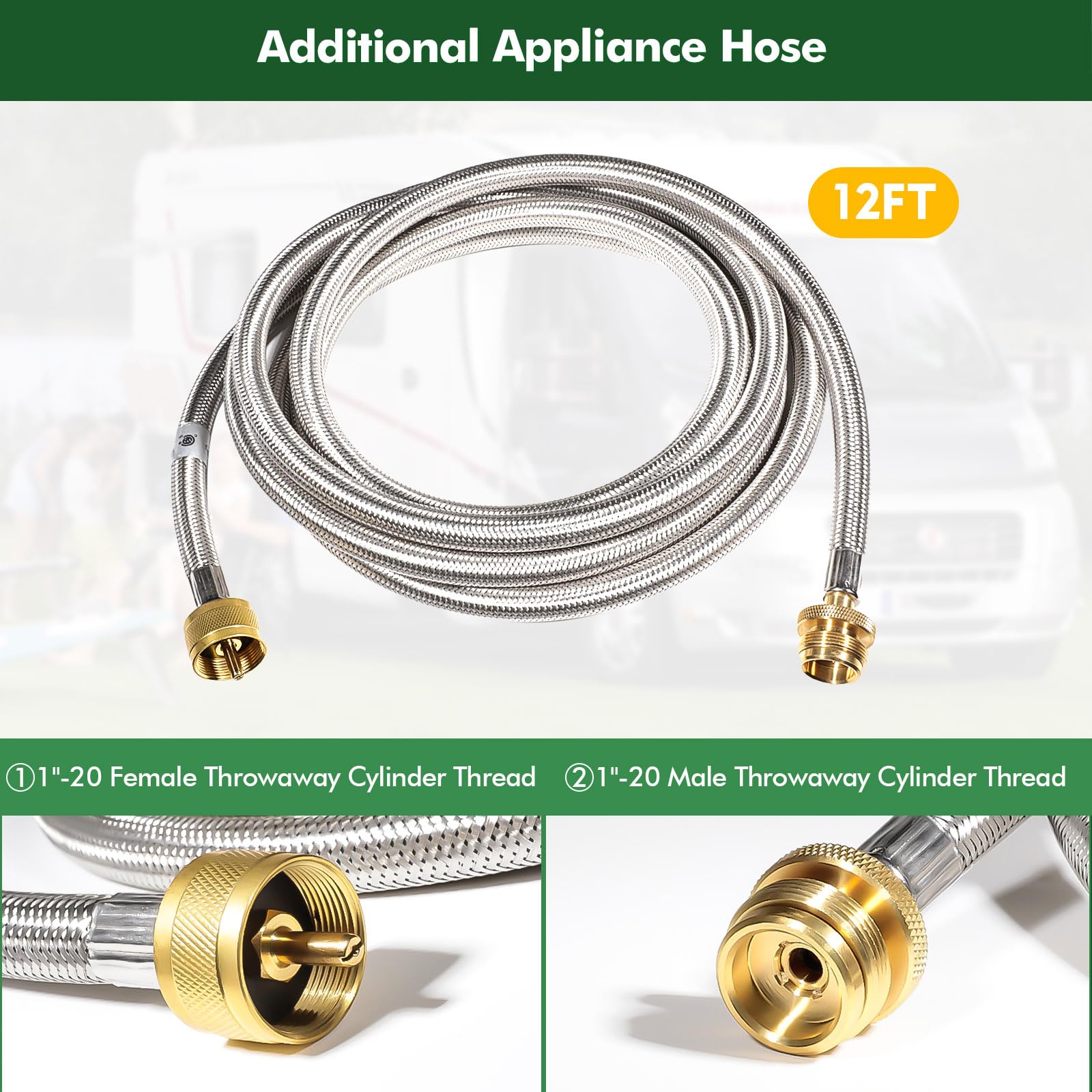 DZTHW003 T-Adapter-Set, Messing und Edelstahl