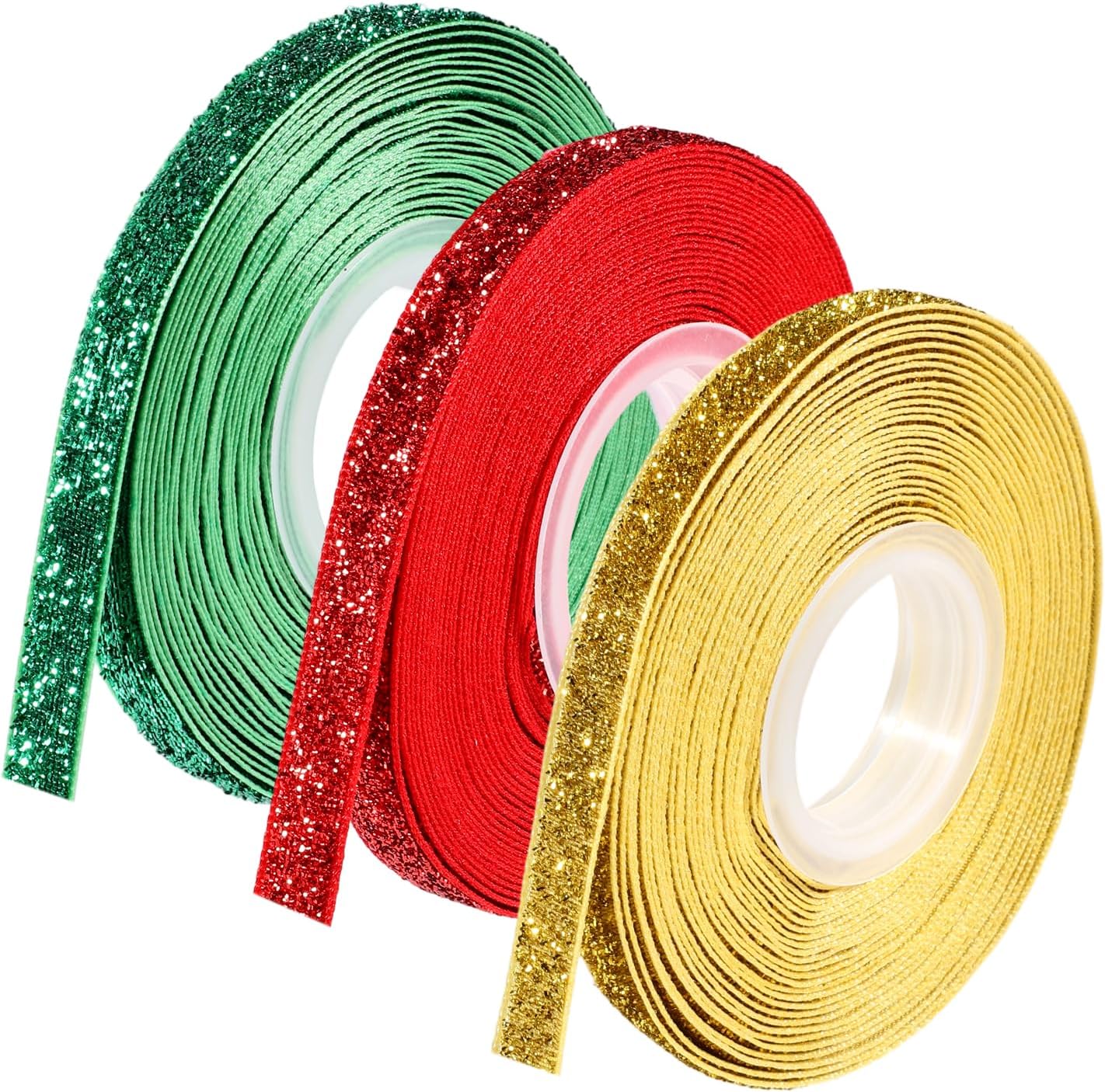 Amazon.com: 3 Rolls Christmas Ribbon for Gift Wrapping, 3/8 Inch 21 ...