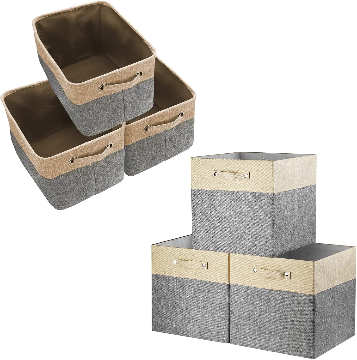 Awekris Foldable Storage Bin Basket Set [3Pack] 13 Inch