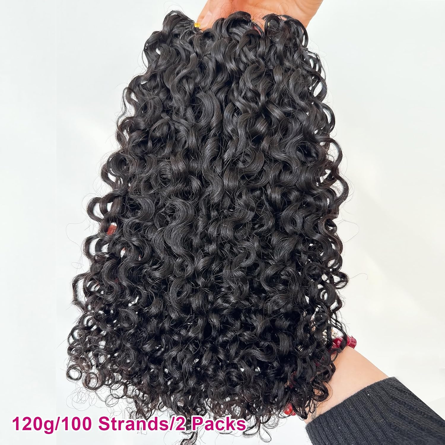 BLG Knotless Pre-Separated Feather Crochet Human Hair 18 Inch 60g Burmese Spiral Curly Human Crochet Hair Extensions Real Human Hair Invisible Miracle Knots Crochet Human Hair Bundles for Women