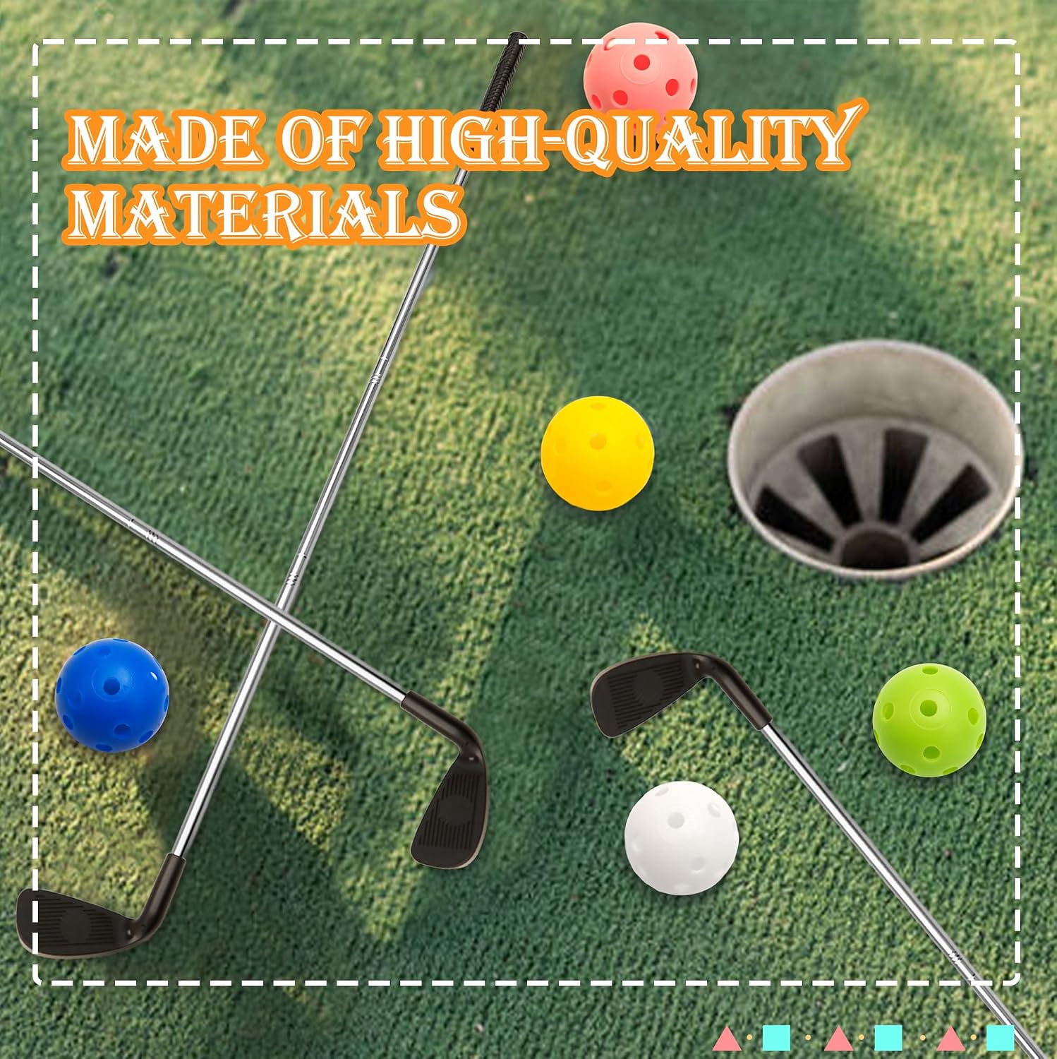 3 Set Golf Putter Detachable Backyard Golf Game with 9 Balls Suitable for Adult Yard Practice Outdoor Indoor Golf Gifts